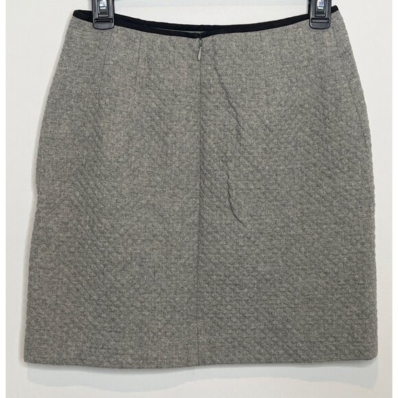 J.Crew Gray Wool Cashmere Mini Skirt Size 6 Work Career Fall - Picture 8 of 12